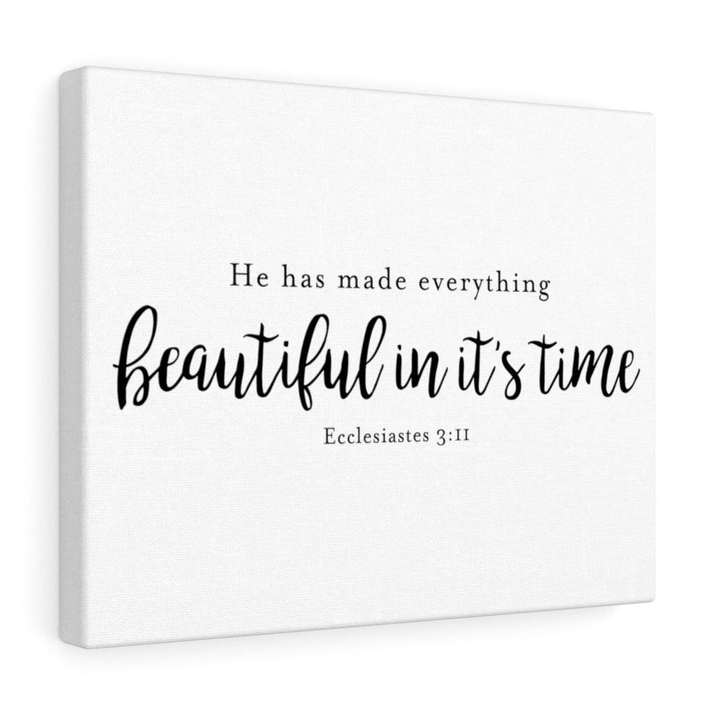 Scripture Walls Beautiful In It's Time Ecclesiastes 3:11 Christian Wall Art Bible Verse Print Ready To Hang Unframed-Express Your Love Gifts