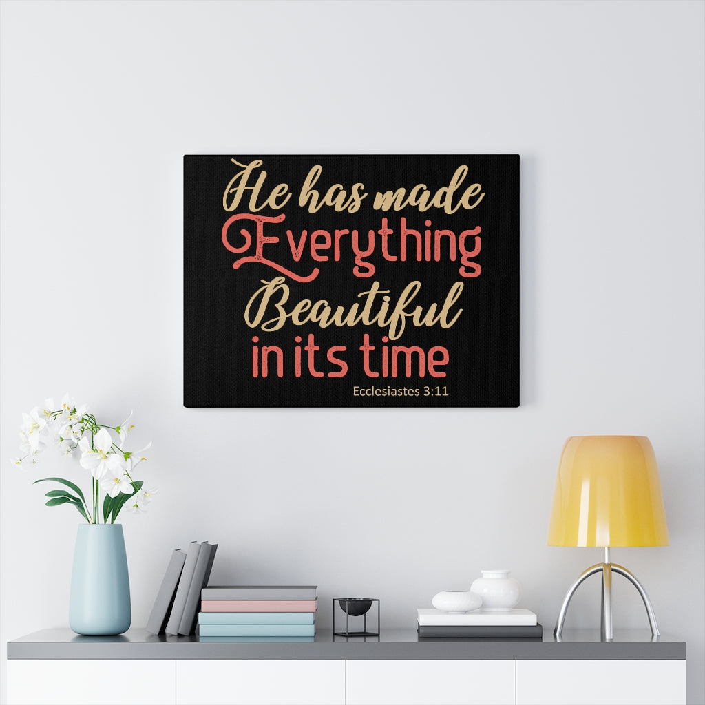 Scripture Walls Beautiful In Its Time Ecclesiastes 3:11 Christian Wall Art Bible Verse Print Ready To Hang Unframed-Express Your Love Gifts
