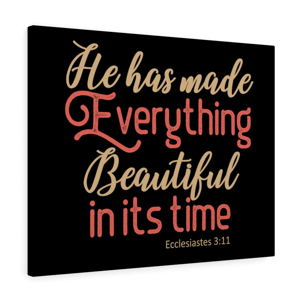 Scripture Walls Beautiful In Its Time Ecclesiastes 3:11 Christian Wall Art Bible Verse Print Ready To Hang Unframed-Express Your Love Gifts