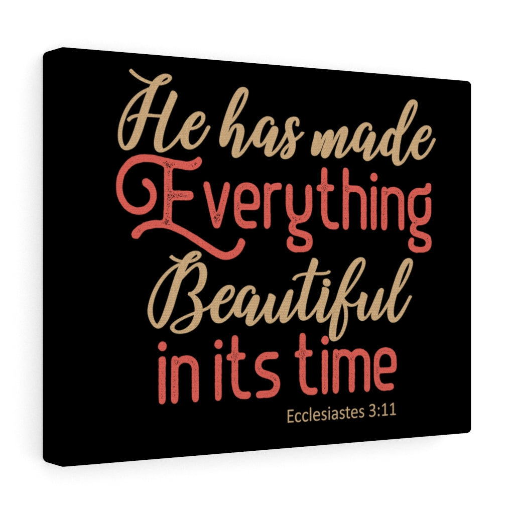 Scripture Walls Beautiful In Its Time Ecclesiastes 3:11 Christian Wall Art Bible Verse Print Ready To Hang Unframed-Express Your Love Gifts