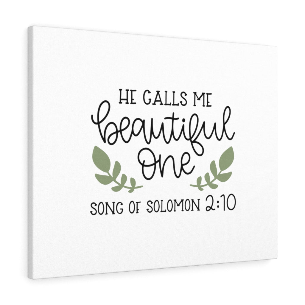Scripture Walls Beautiful One Song Of Solomon 2:10 Bible Verse Canvas Christian Wall Art Ready to Hang Unframed-Express Your Love Gifts