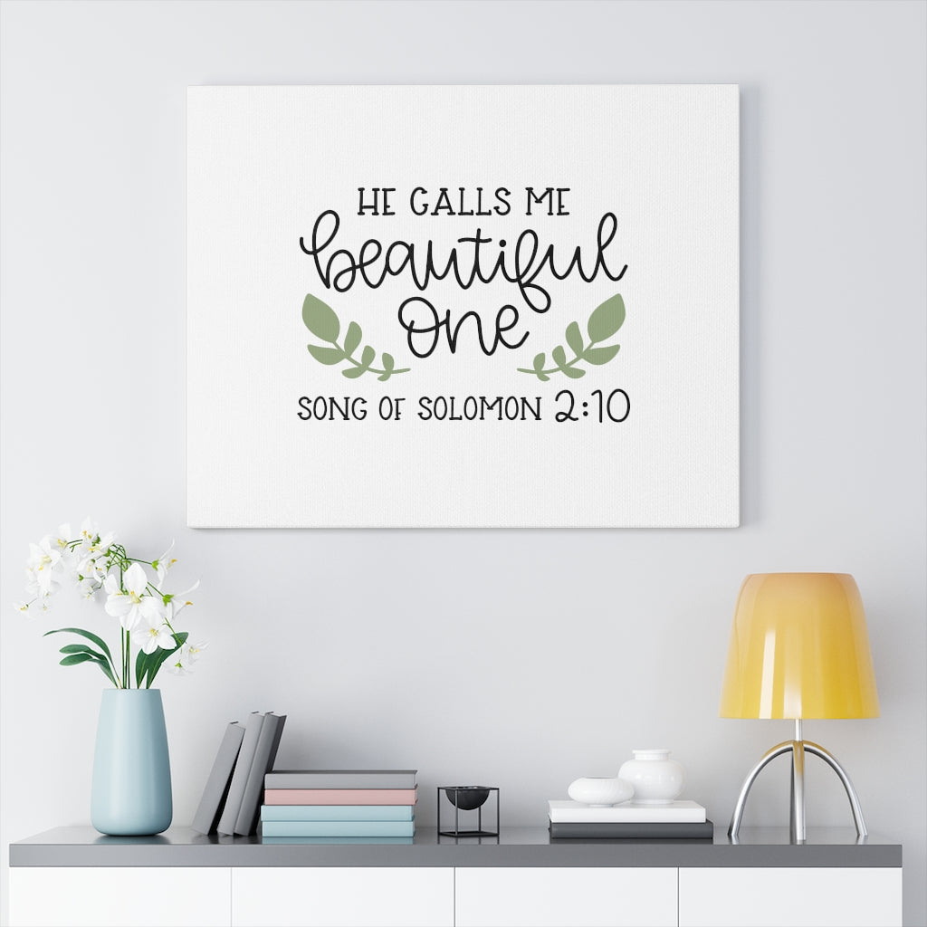 Scripture Walls Beautiful One Song Of Solomon 2:10 Bible Verse Canvas Christian Wall Art Ready to Hang Unframed-Express Your Love Gifts