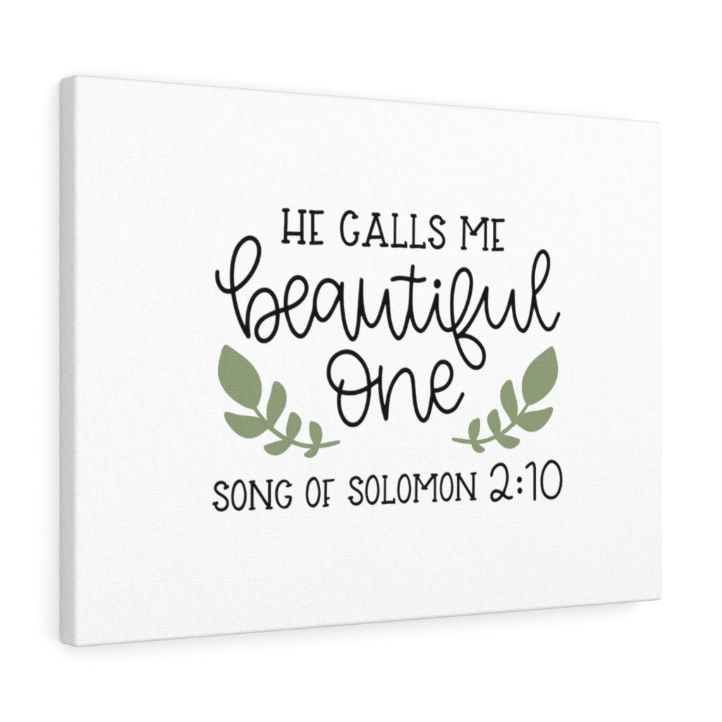 Scripture Walls Beautiful One Song Of Solomon 2:10 Bible Verse Canvas Christian Wall Art Ready to Hang Unframed-Express Your Love Gifts