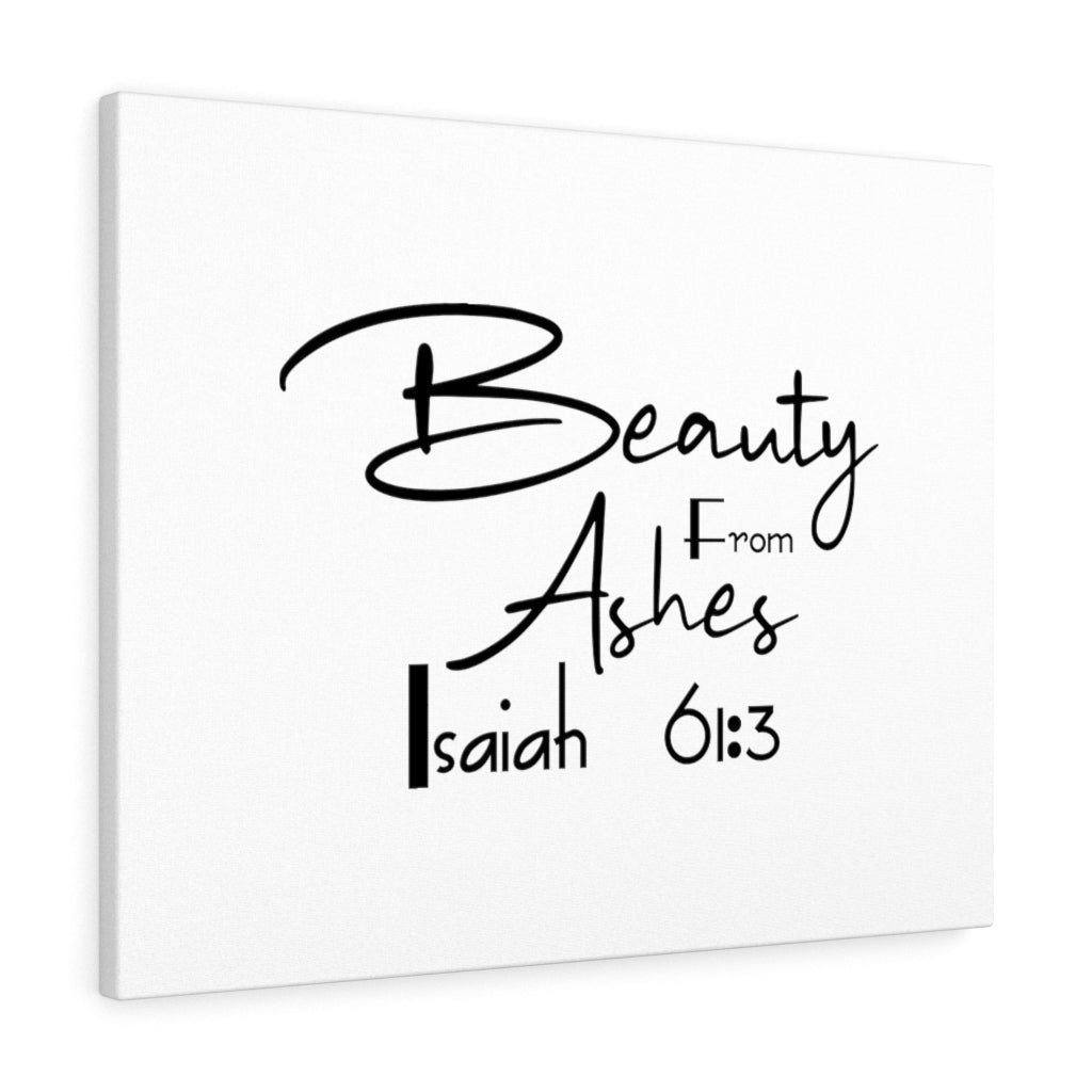 Scripture Walls Beauty From Ashes Isaiah 61:3 Bible Verse Canvas Christian Wall Art Ready to Hang Unframed-Express Your Love Gifts