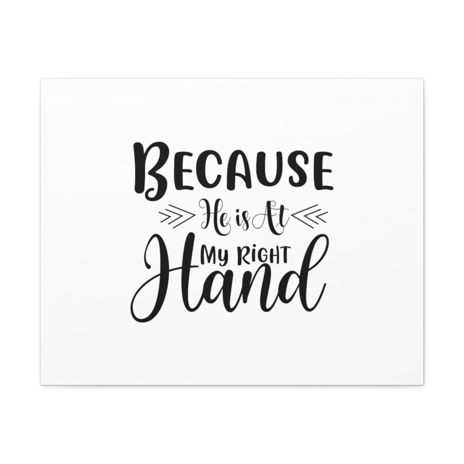 Scripture Walls Because He Is At My Right Hand Psalm 89:13 Christian Wall Art Bible Verse Print Ready to Hang Unframed-Express Your Love Gifts