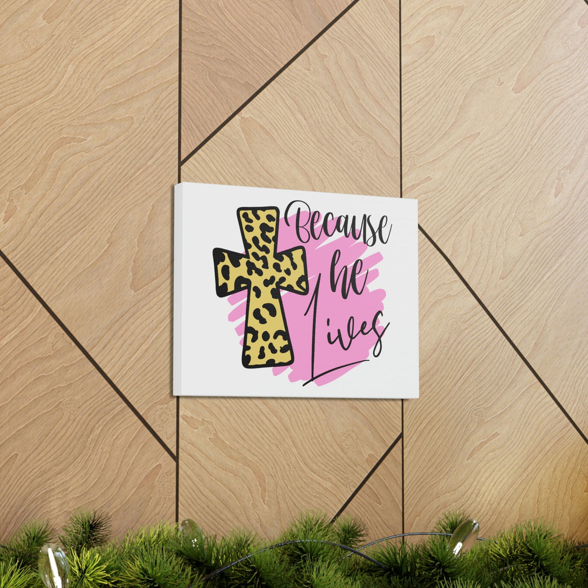 Scripture Walls Because He Lives John 14:19 Christian Wall Art Print Ready to Hang Unframed-Express Your Love Gifts