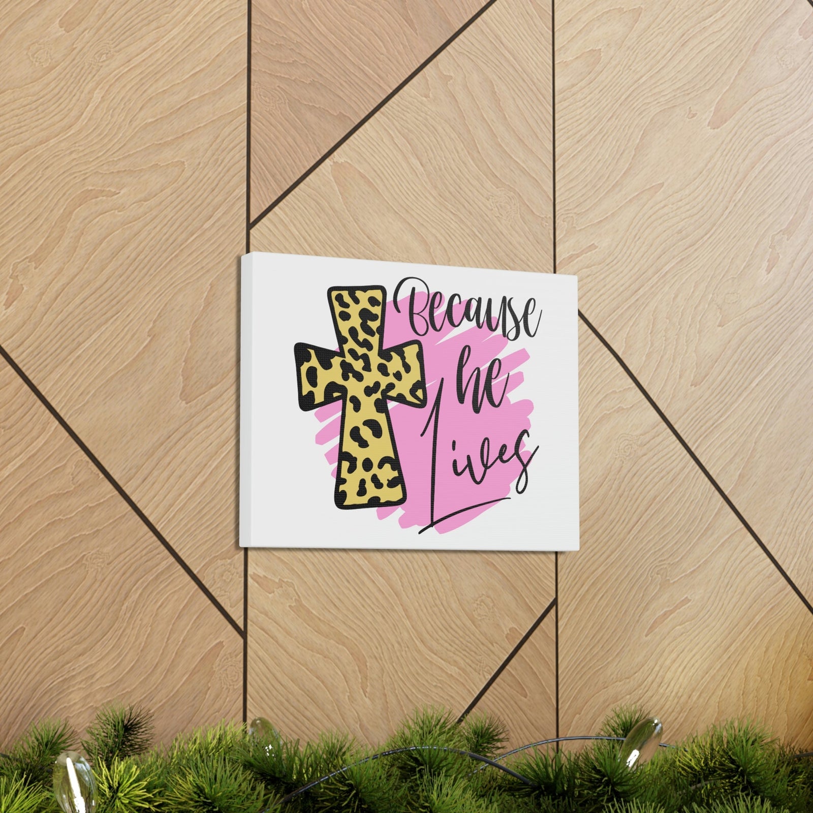 Scripture Walls Because He Lives John 14:19 Christian Wall Art Print Ready to Hang Unframed-Express Your Love Gifts