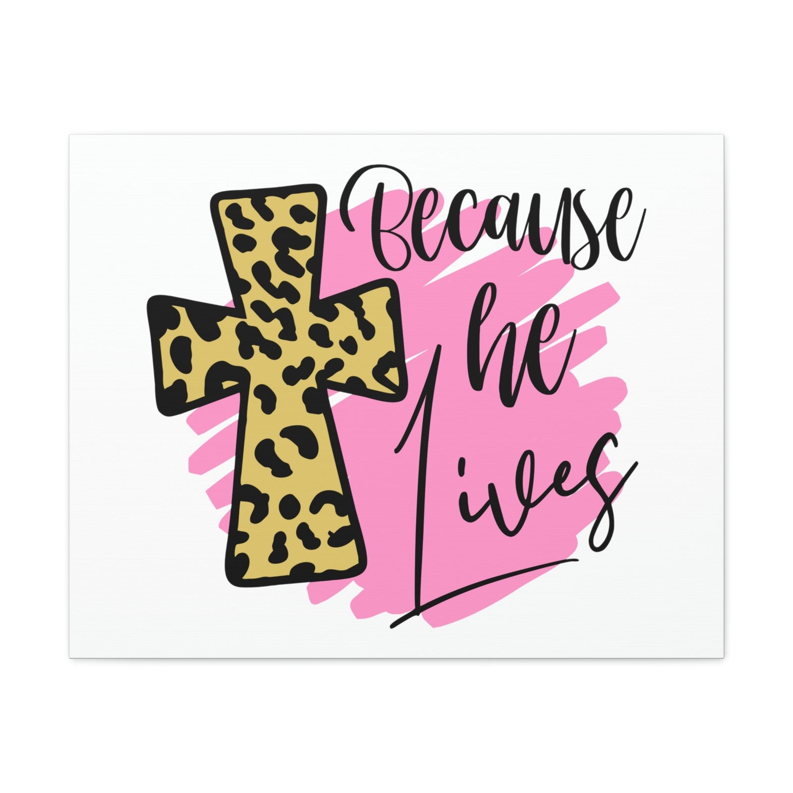 Scripture Walls Because He Lives John 14:19 Christian Wall Art Print Ready to Hang Unframed-Express Your Love Gifts