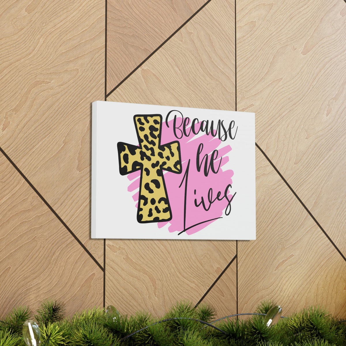 Scripture Walls Because He Lives John 14:19 Christian Wall Art Print Ready to Hang Unframed-Express Your Love Gifts