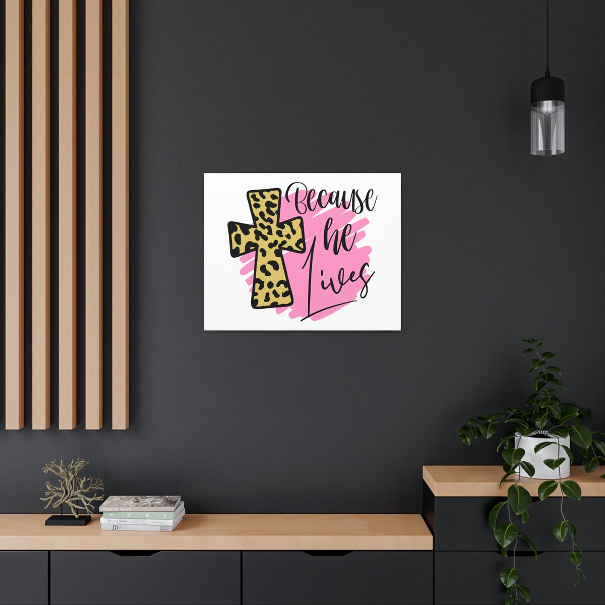 Scripture Walls Because He Lives John 14:19 Christian Wall Art Print Ready to Hang Unframed-Express Your Love Gifts