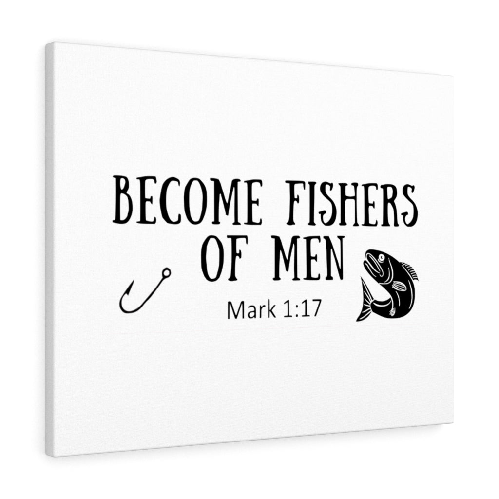 Scripture Walls Become Fishers Of Men Mark 1:17 Bible Verse Canvas Christian Wall Art Ready to Hang Unframed-Express Your Love Gifts