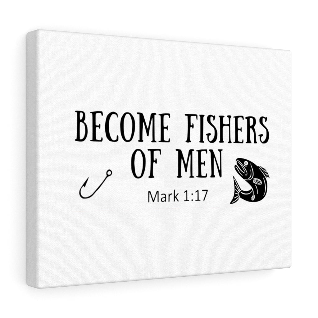 Scripture Walls Become Fishers Of Men Mark 1:17 Bible Verse Canvas Christian Wall Art Ready to Hang Unframed-Express Your Love Gifts