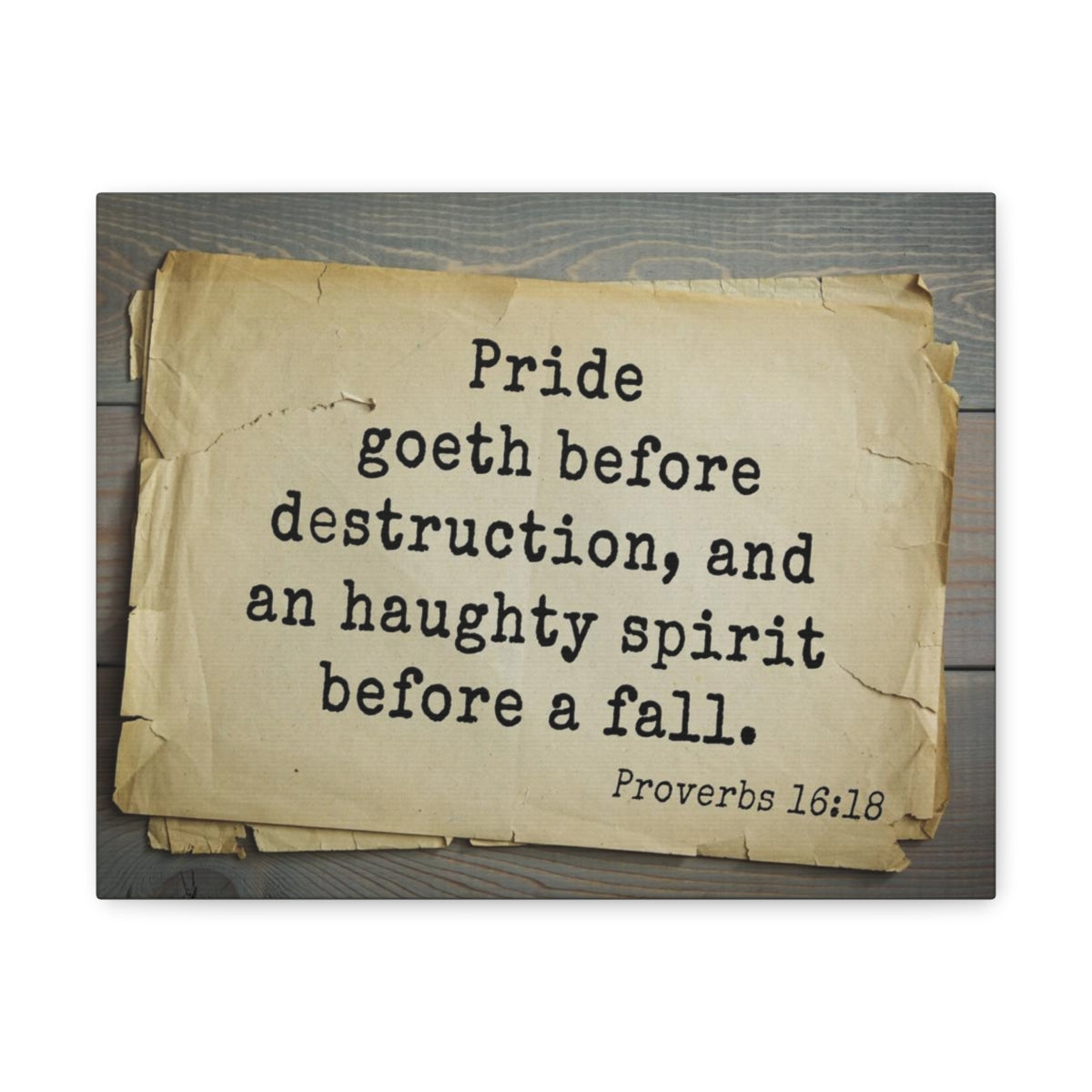 Scripture Walls Before A Fall Proverbs 16:18 Bible Verse Canvas Christian Wall Art Bible Verse Print Ready To Hang Unframed-Express Your Love Gifts