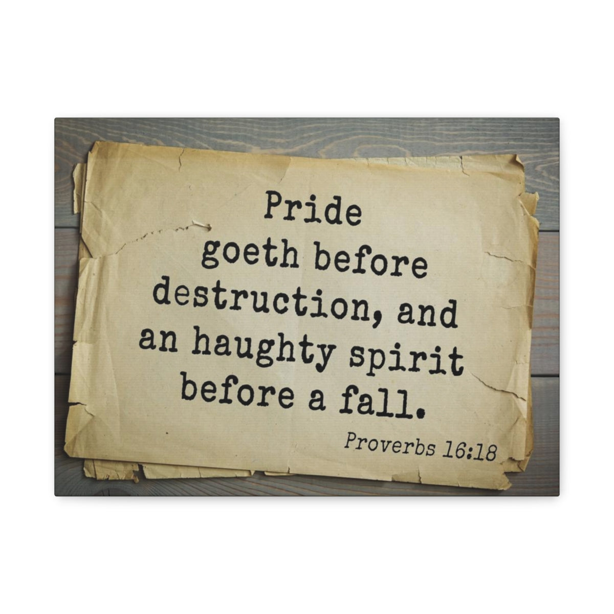 Scripture Walls Before A Fall Proverbs 16:18 Bible Verse Canvas Christian Wall Art Bible Verse Print Ready To Hang Unframed-Express Your Love Gifts