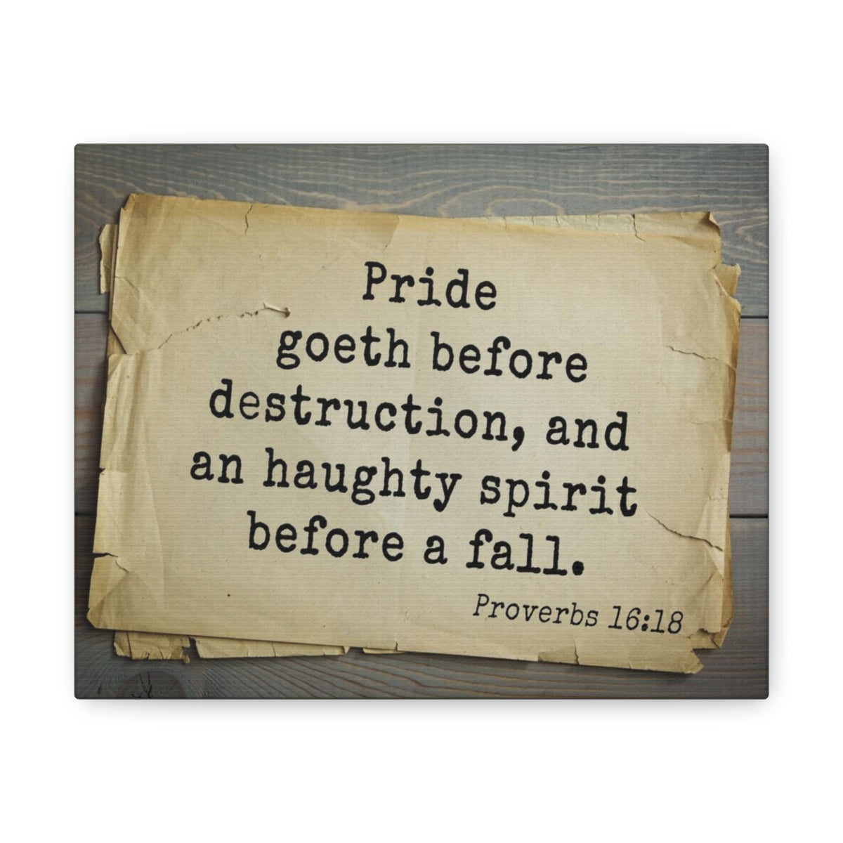 Scripture Walls Before A Fall Proverbs 16:18 Bible Verse Canvas Christian Wall Art Bible Verse Print Ready To Hang Unframed-Express Your Love Gifts