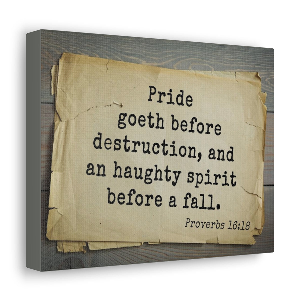 Scripture Walls Before A Fall Proverbs 16:18 Bible Verse Canvas Christian Wall Art Bible Verse Print Ready To Hang Unframed-Express Your Love Gifts
