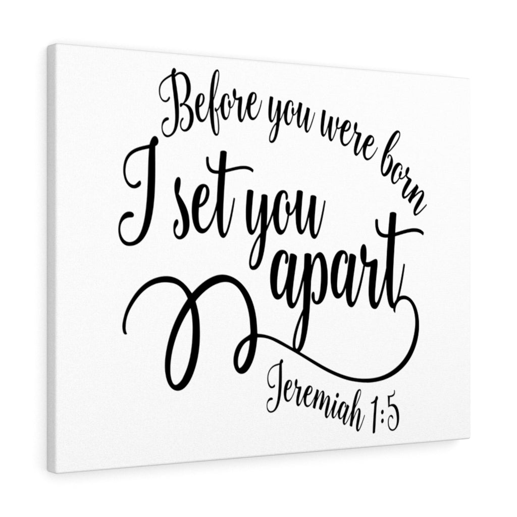 Scripture Walls Before You Were Born Jeremiah 1:5 Bible Verse Canvas Christian Wall Art Ready to Hang Unframed-Express Your Love Gifts