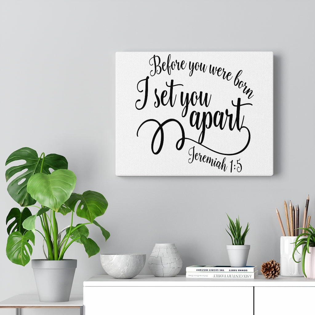 Scripture Walls Before You Were Born Jeremiah 1:5 Bible Verse Canvas Christian Wall Art Ready to Hang Unframed-Express Your Love Gifts