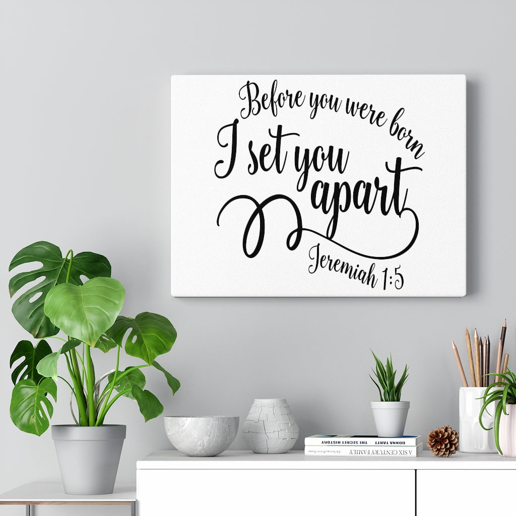 Scripture Walls Before You Were Born Jeremiah 1:5 Bible Verse Canvas Christian Wall Art Ready to Hang Unframed-Express Your Love Gifts