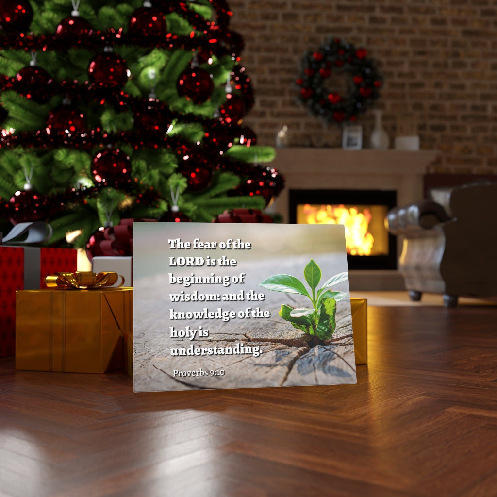 Scripture Walls Beginning Of Wisdom Proverbs 9:10 Bible Verse Canvas Christian Wall Art Ready to Hang Unframed-Express Your Love Gifts