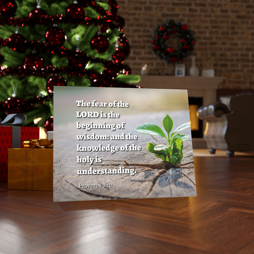 Scripture Walls Beginning Of Wisdom Proverbs 9:10 Bible Verse Canvas Christian Wall Art Ready to Hang Unframed-Express Your Love Gifts