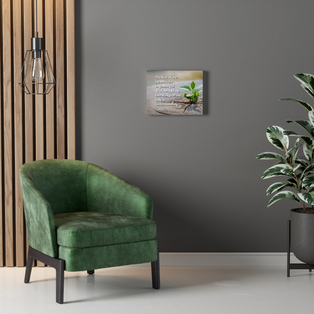 Scripture Walls Beginning Of Wisdom Proverbs 9:10 Bible Verse Canvas Christian Wall Art Ready to Hang Unframed-Express Your Love Gifts