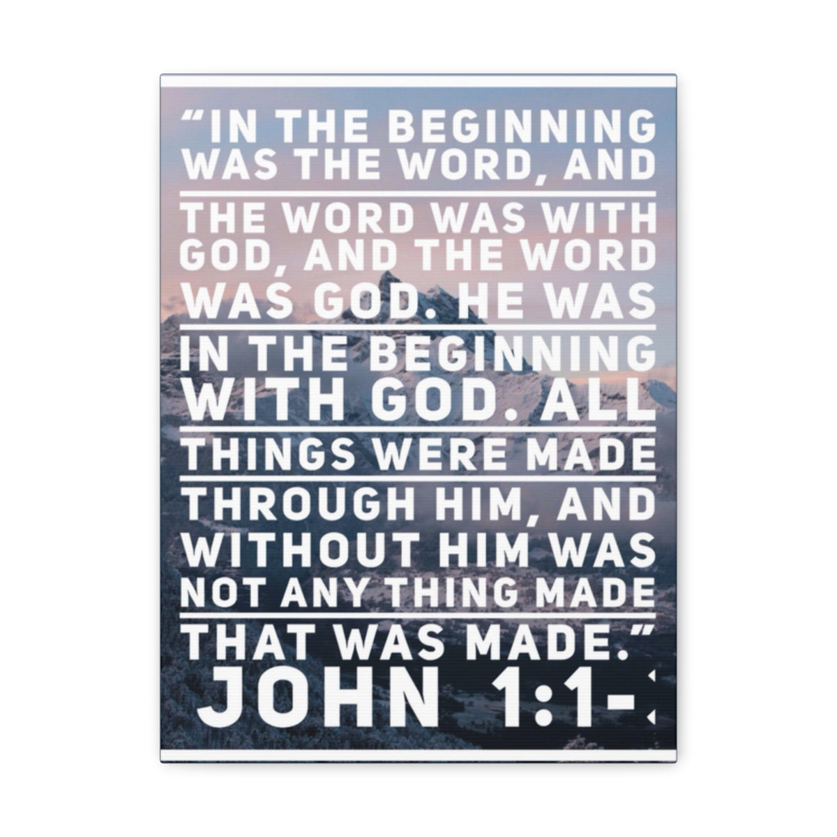 Scripture Walls Beginning With God John 1:1-3 Christian Wall Art Bible Verse Print Ready to Hang Unframed-Express Your Love Gifts