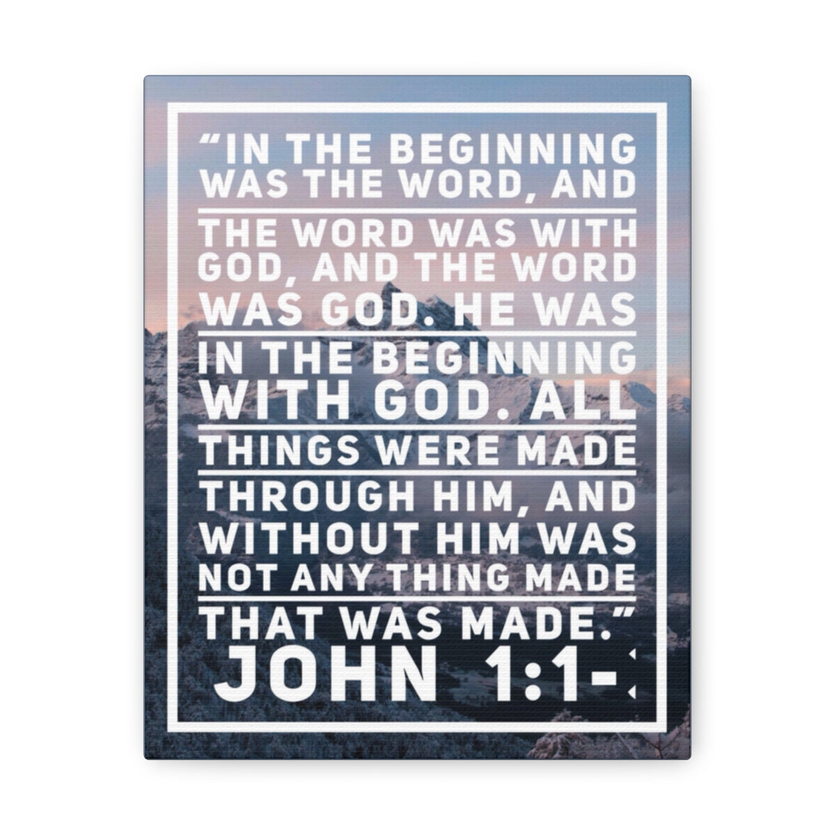 Scripture Walls Beginning With God John 1:1-3 Christian Wall Art Bible Verse Print Ready to Hang Unframed-Express Your Love Gifts