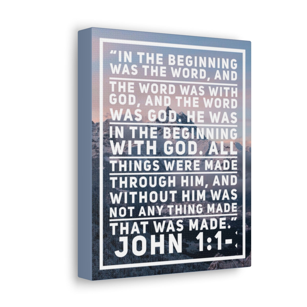 Scripture Walls Beginning With God John 1:1-3 Christian Wall Art Bible Verse Print Ready to Hang Unframed-Express Your Love Gifts