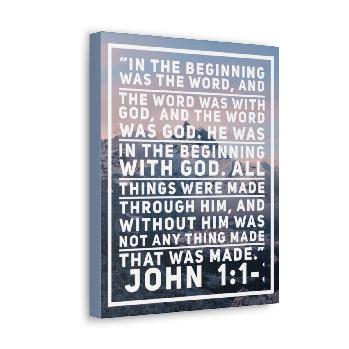 Scripture Walls Beginning With God John 1:1-3 Christian Wall Art Bible Verse Print Ready to Hang Unframed-Express Your Love Gifts