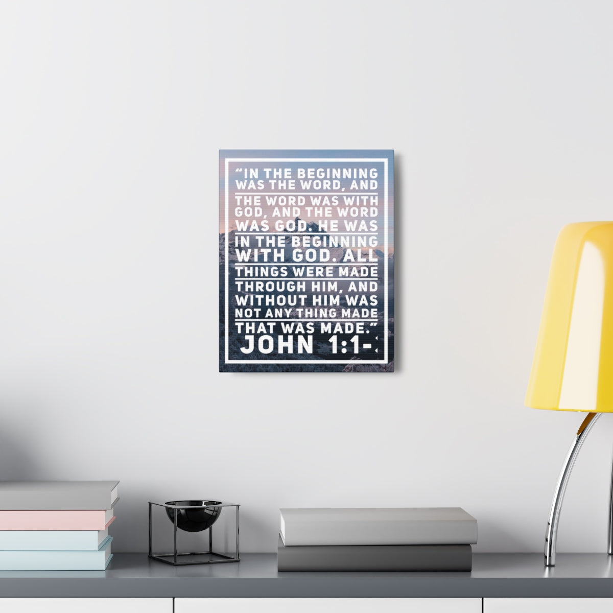 Scripture Walls Beginning With God John 1:1-3 Christian Wall Art Bible Verse Print Ready to Hang Unframed-Express Your Love Gifts