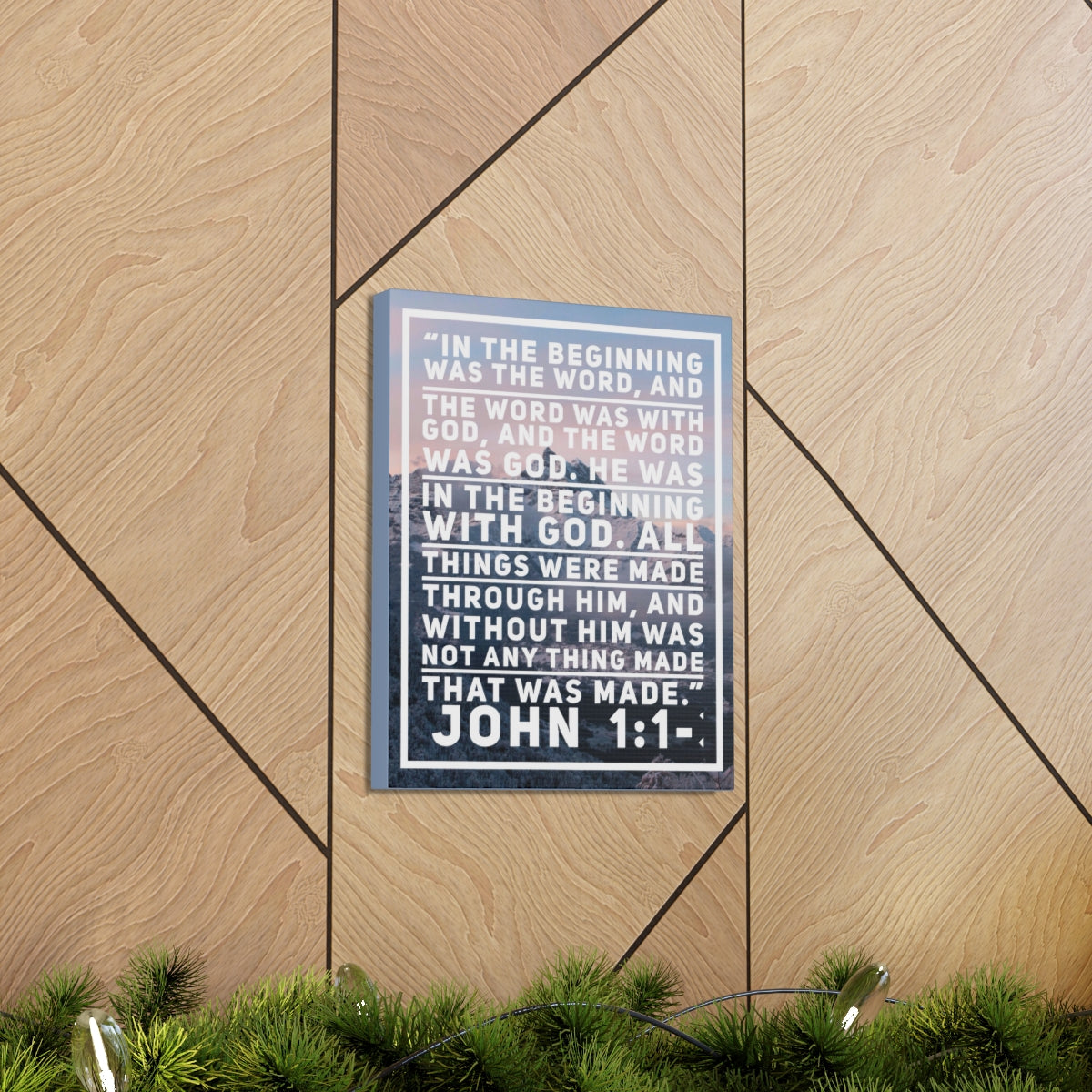 Scripture Walls Beginning With God John 1:1-3 Christian Wall Art Bible Verse Print Ready to Hang Unframed-Express Your Love Gifts