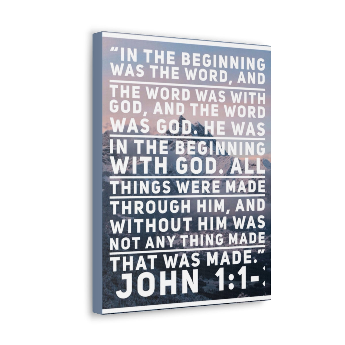 Scripture Walls Beginning With God John 1:1-3 Christian Wall Art Bible Verse Print Ready to Hang Unframed-Express Your Love Gifts