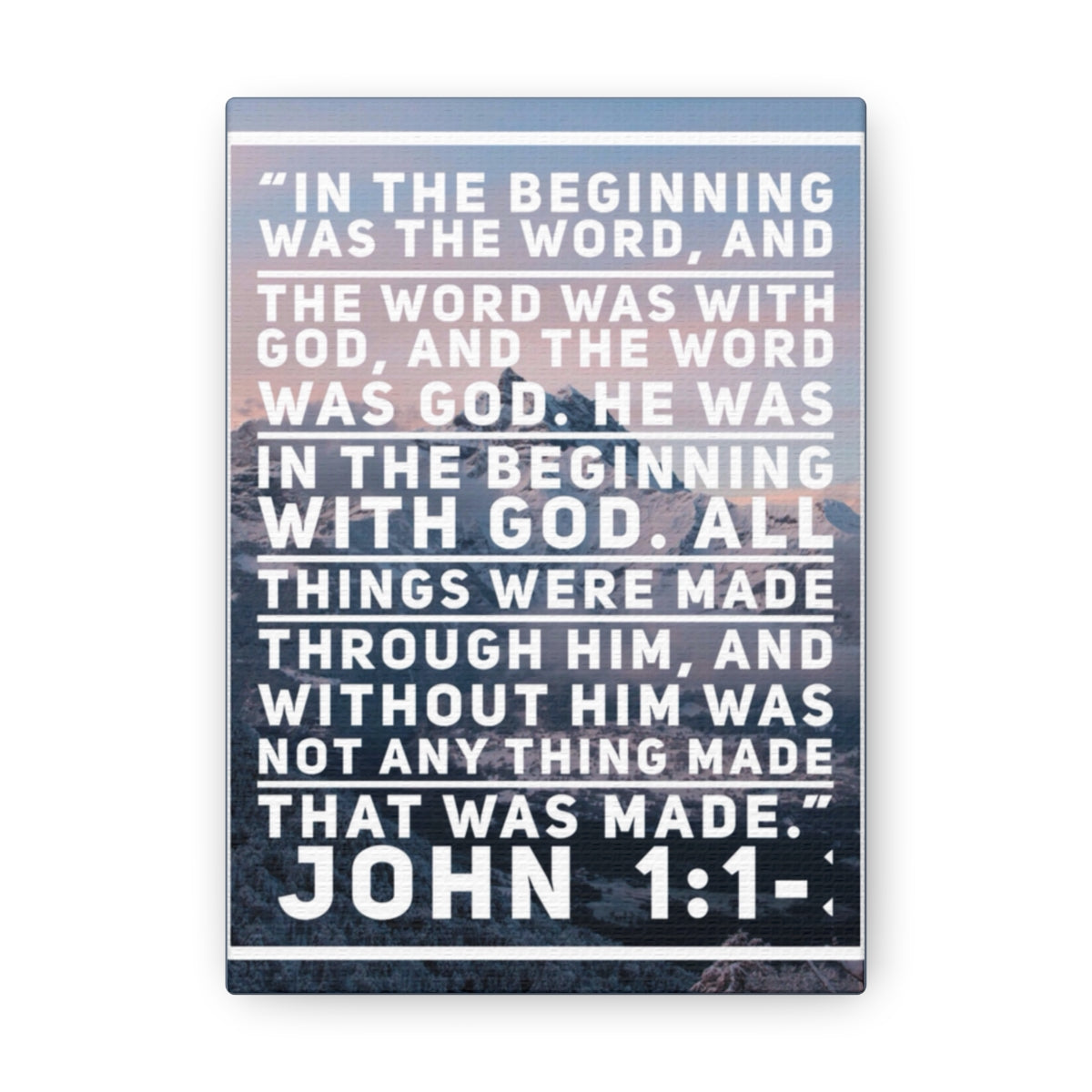 Scripture Walls Beginning With God John 1:1-3 Christian Wall Art Bible Verse Print Ready to Hang Unframed-Express Your Love Gifts