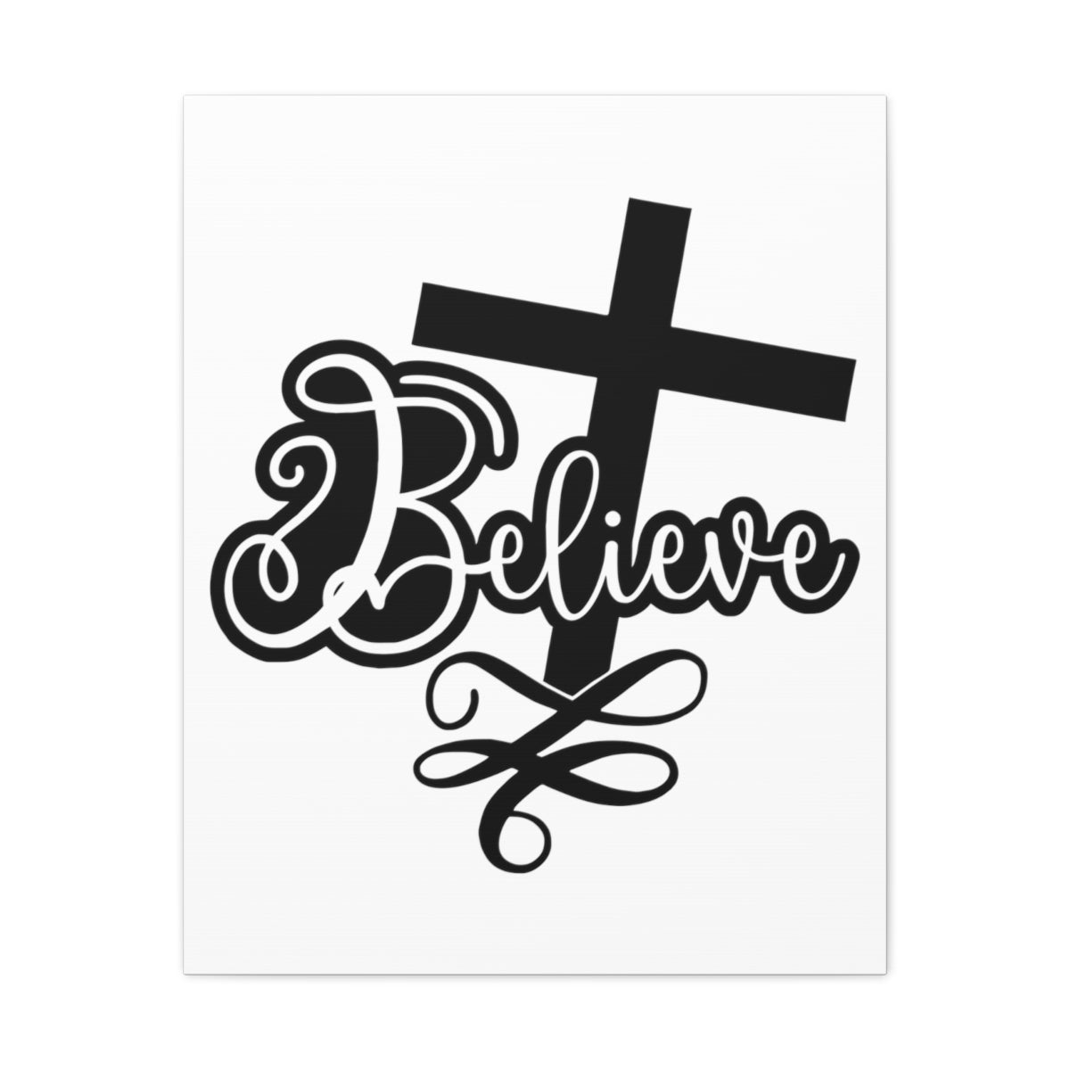 Scripture Walls Believe Acts 16:31 Christian Wall Art Print Ready to Hang Unframed-Express Your Love Gifts