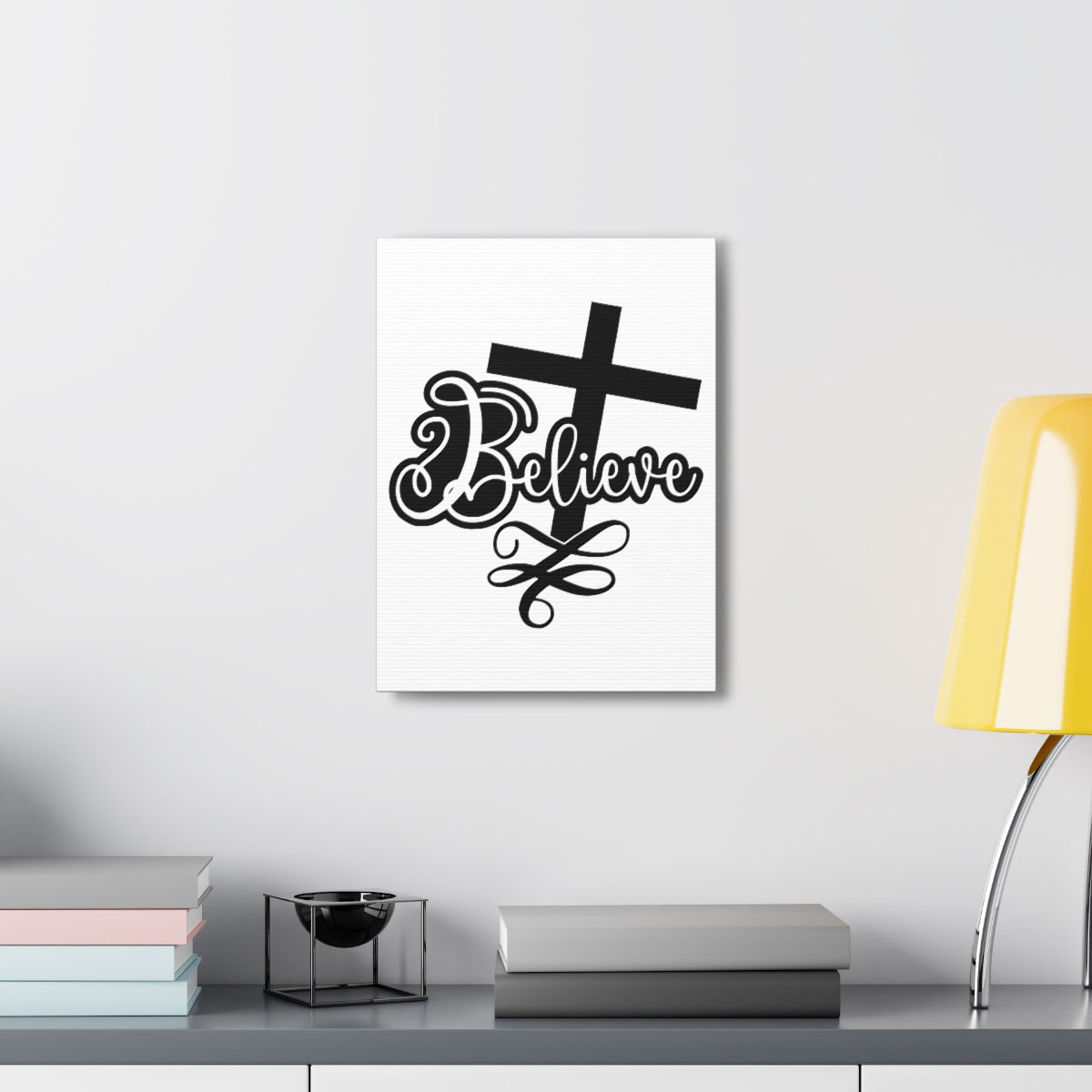 Scripture Walls Believe Acts 16:31 Christian Wall Art Print Ready to Hang Unframed-Express Your Love Gifts