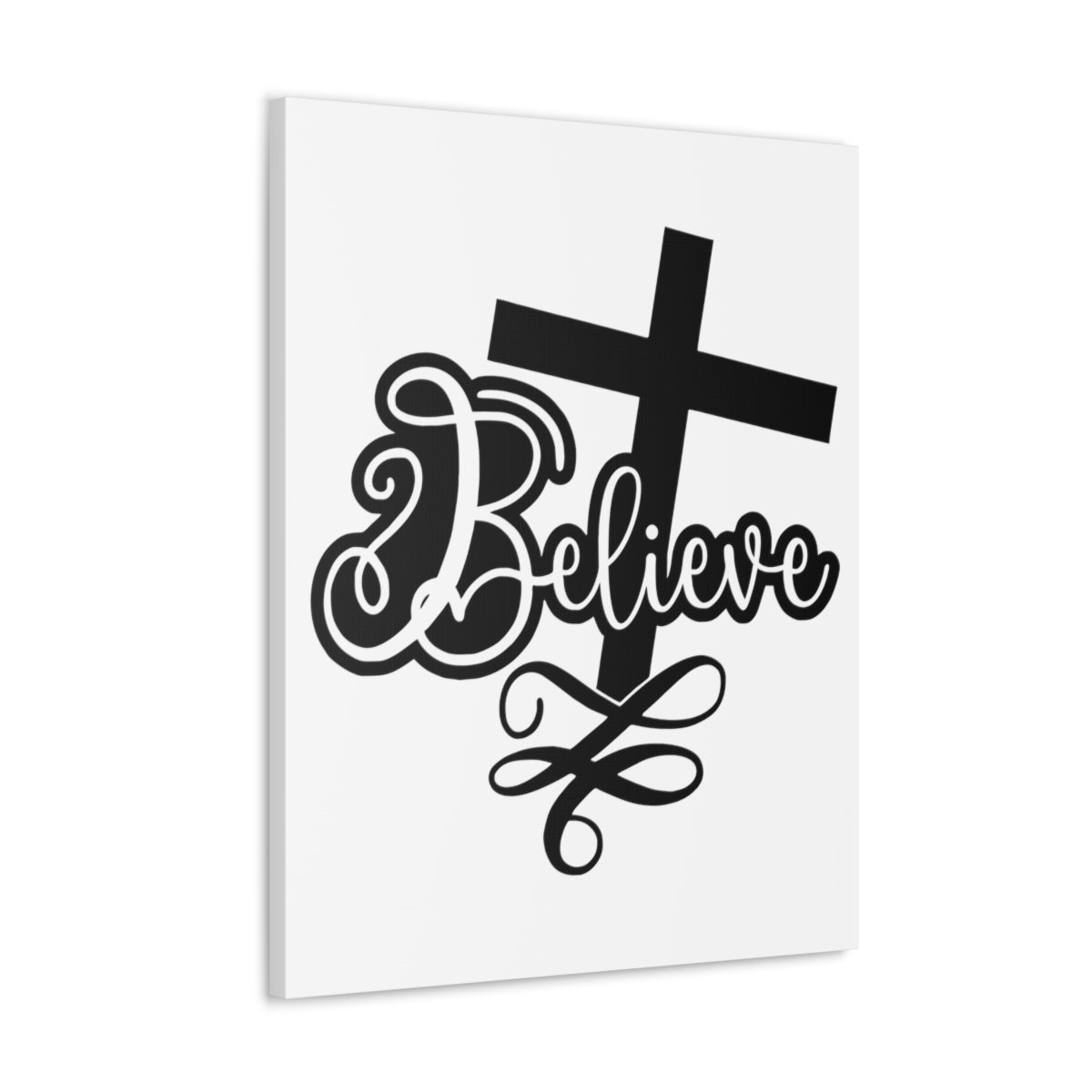 Scripture Walls Believe Acts 16:31 Christian Wall Art Print Ready to Hang Unframed-Express Your Love Gifts