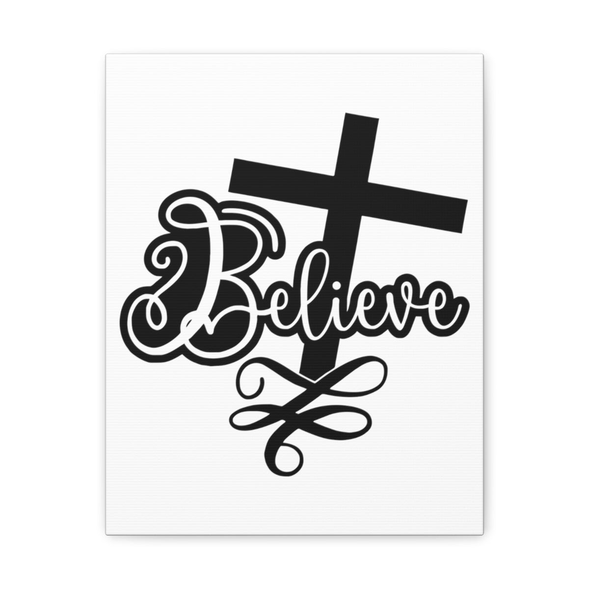 Scripture Walls Believe Acts 16:31 Christian Wall Art Print Ready to Hang Unframed-Express Your Love Gifts