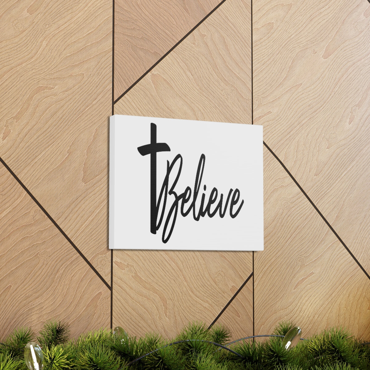 Scripture Walls Believe Cross Mark 9:23 Christian Wall Art Print Ready to Hang Unframed-Express Your Love Gifts