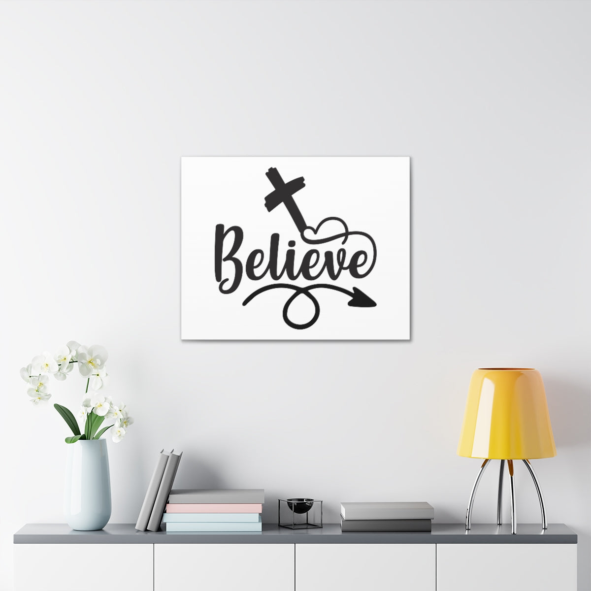 Scripture Walls Believe in Christ Mark 11:24 Christian Wall Art Print Ready to Hang Unframed-Express Your Love Gifts