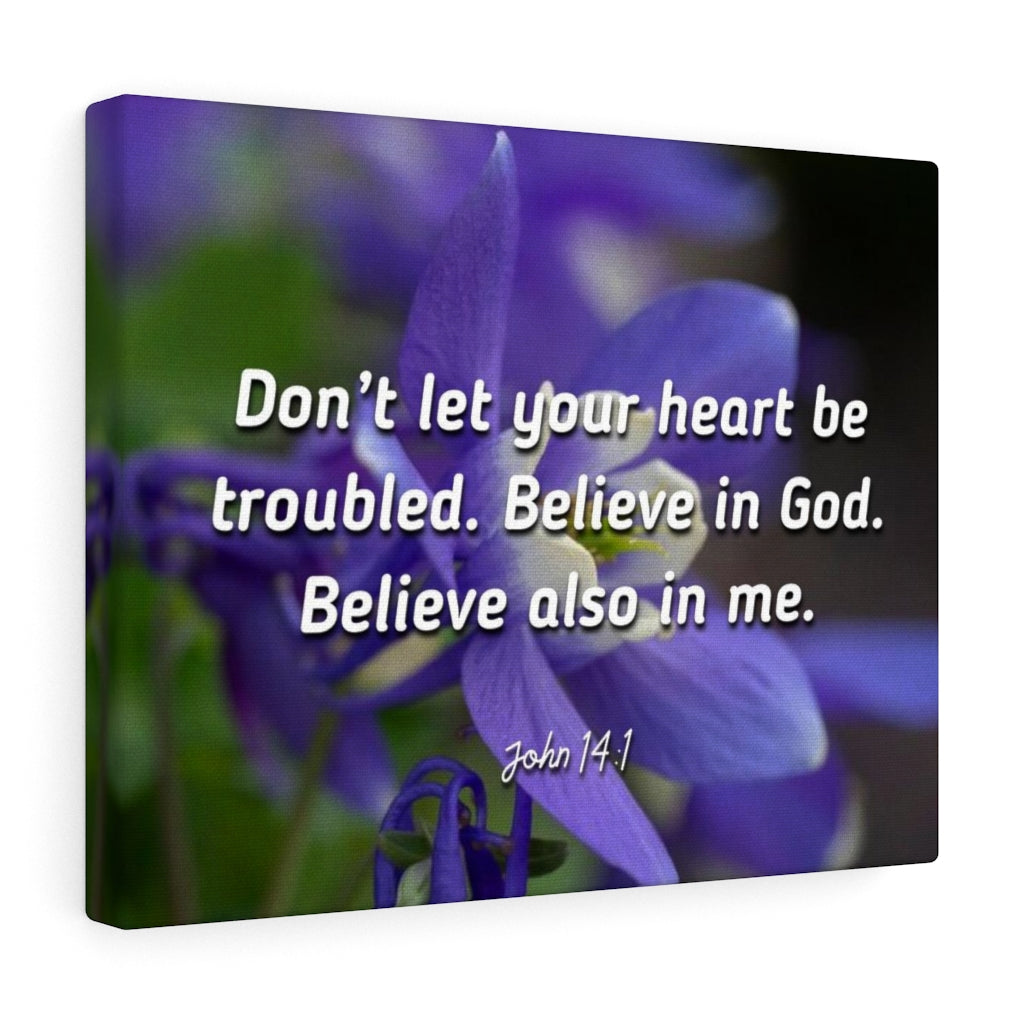 Scripture Walls Believe In God Believe Also In Me John 14:1 Bible Verse Canvas Christian Wall Art Ready to Hang Unframed-Express Your Love Gifts