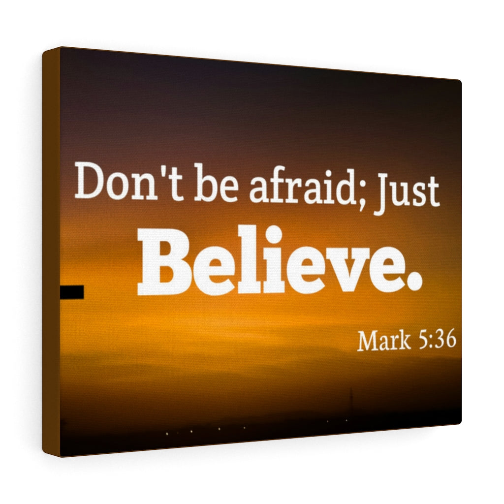 Scripture Walls Believe Mark 5:36 Bible Verse Canvas Christian Wall Art Ready to Hang Unframed-Express Your Love Gifts