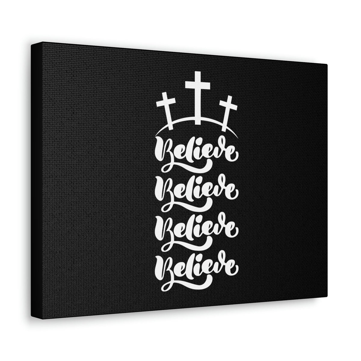 Scripture Walls Believe Mark 9:23 Cross Black Christian Wall Art Bible Verse Print Ready to Hang Unframed-Express Your Love Gifts