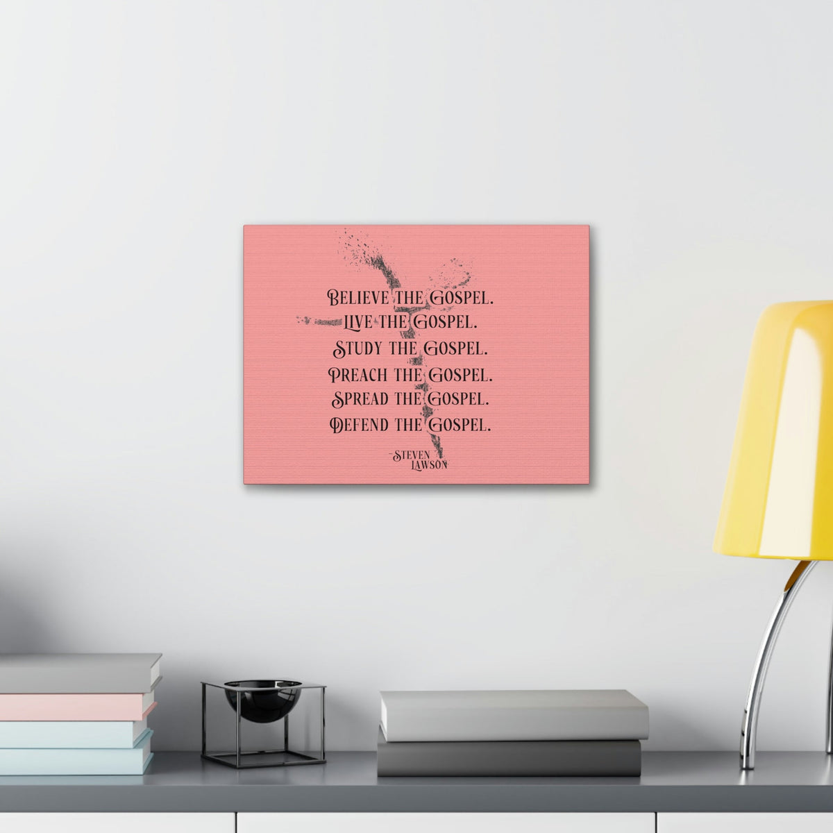 Scripture Walls Believe The Gospel Steven Lawson Romans 1:16 Bible Canvas Christian Wall Art Ready to Hang Unframed-Express Your Love Gifts