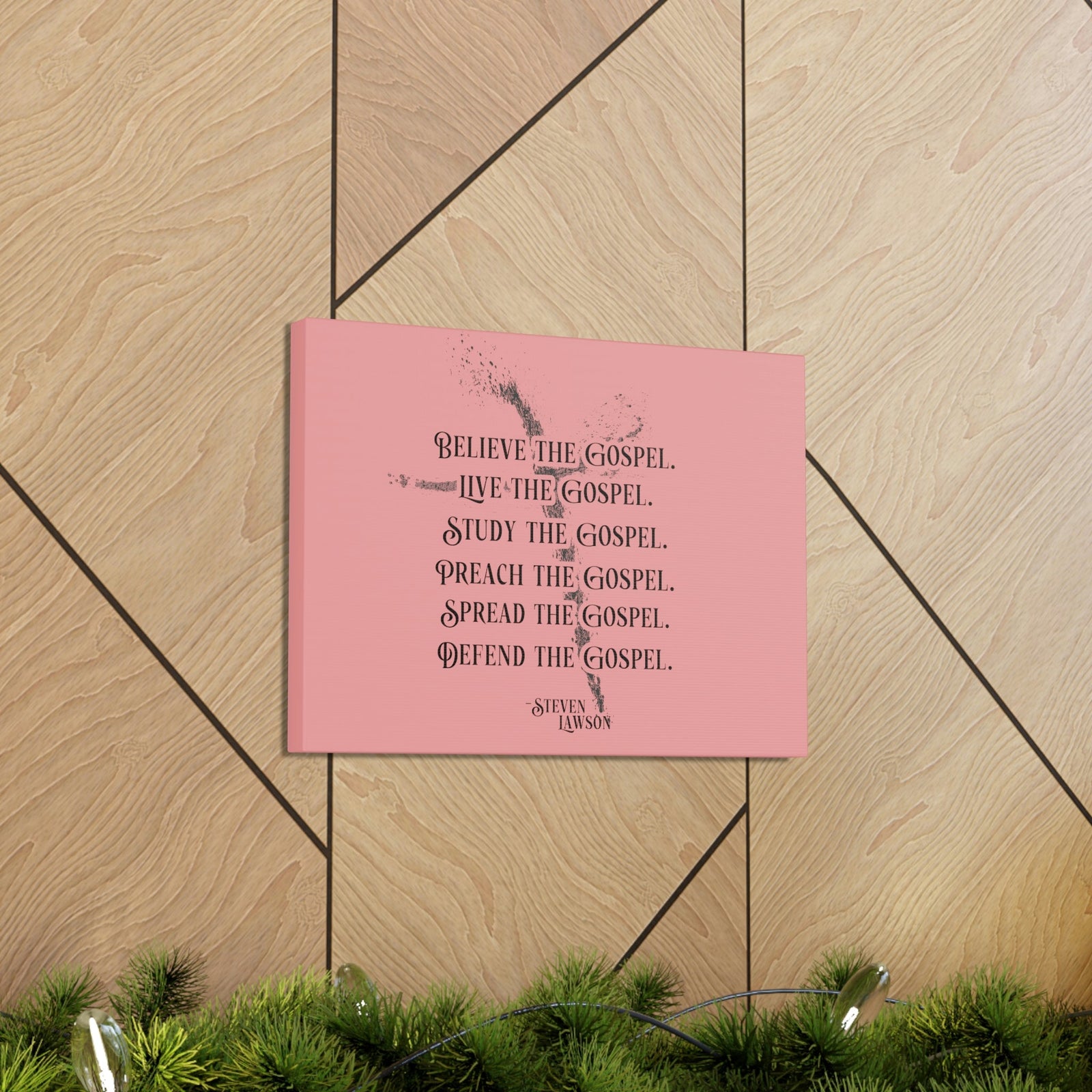Scripture Walls Believe The Gospel Steven Lawson Romans 1:16 Bible Canvas Christian Wall Art Ready to Hang Unframed-Express Your Love Gifts