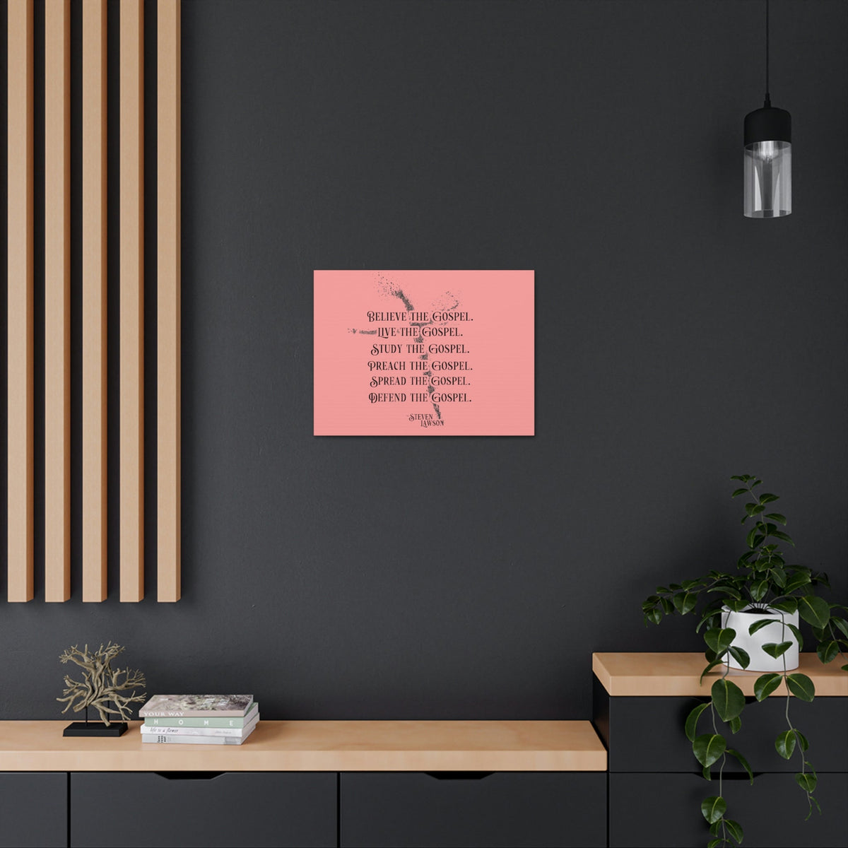 Scripture Walls Believe The Gospel Steven Lawson Romans 1:16 Bible Canvas Christian Wall Art Ready to Hang Unframed-Express Your Love Gifts