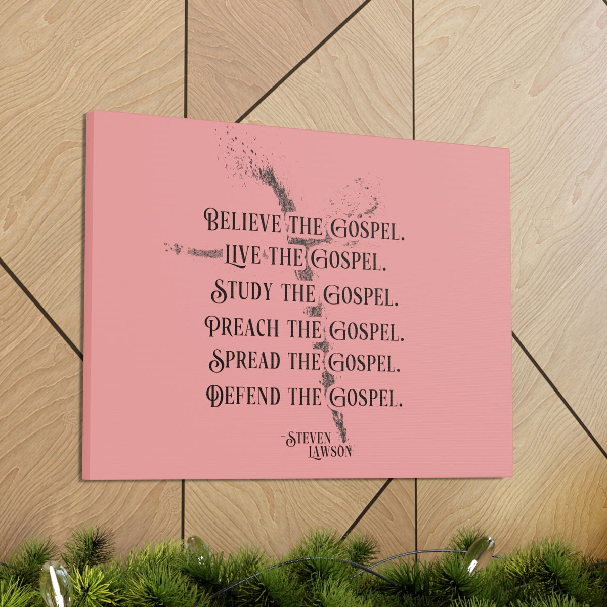 Scripture Walls Believe The Gospel Steven Lawson Romans 1:16 Bible Canvas Christian Wall Art Ready to Hang Unframed-Express Your Love Gifts