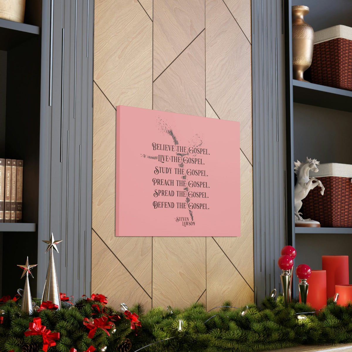 Scripture Walls Believe The Gospel Steven Lawson Romans 1:16 Bible Canvas Christian Wall Art Ready to Hang Unframed-Express Your Love Gifts