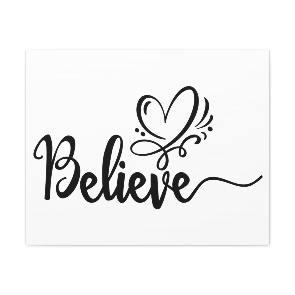 Scripture Walls Believe With Your Heart Romans 10:10 Christian Wall Art Print Ready to Hang Unframed-Express Your Love Gifts