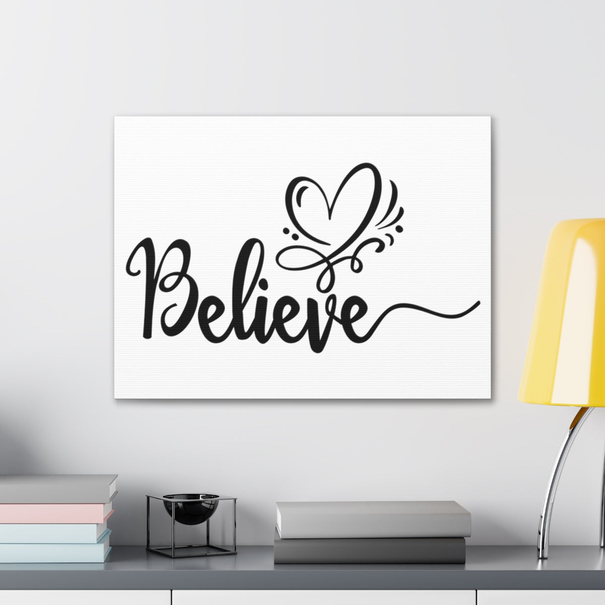 Scripture Walls Believe With Your Heart Romans 10:10 Christian Wall Art Print Ready to Hang Unframed-Express Your Love Gifts